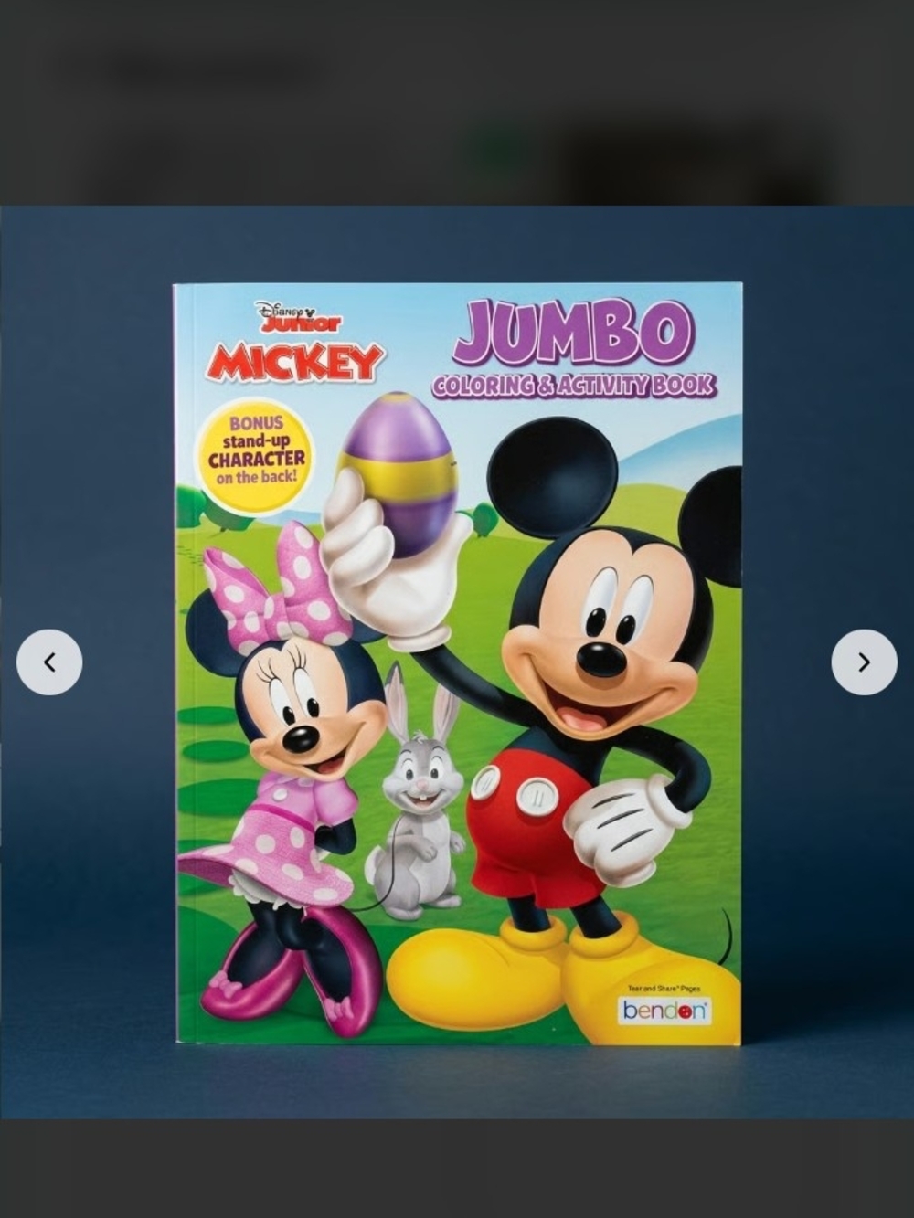 Disney Jumbo Mickey Coloring & Activity Book - Pink, Red, Yellow, Green, Purple